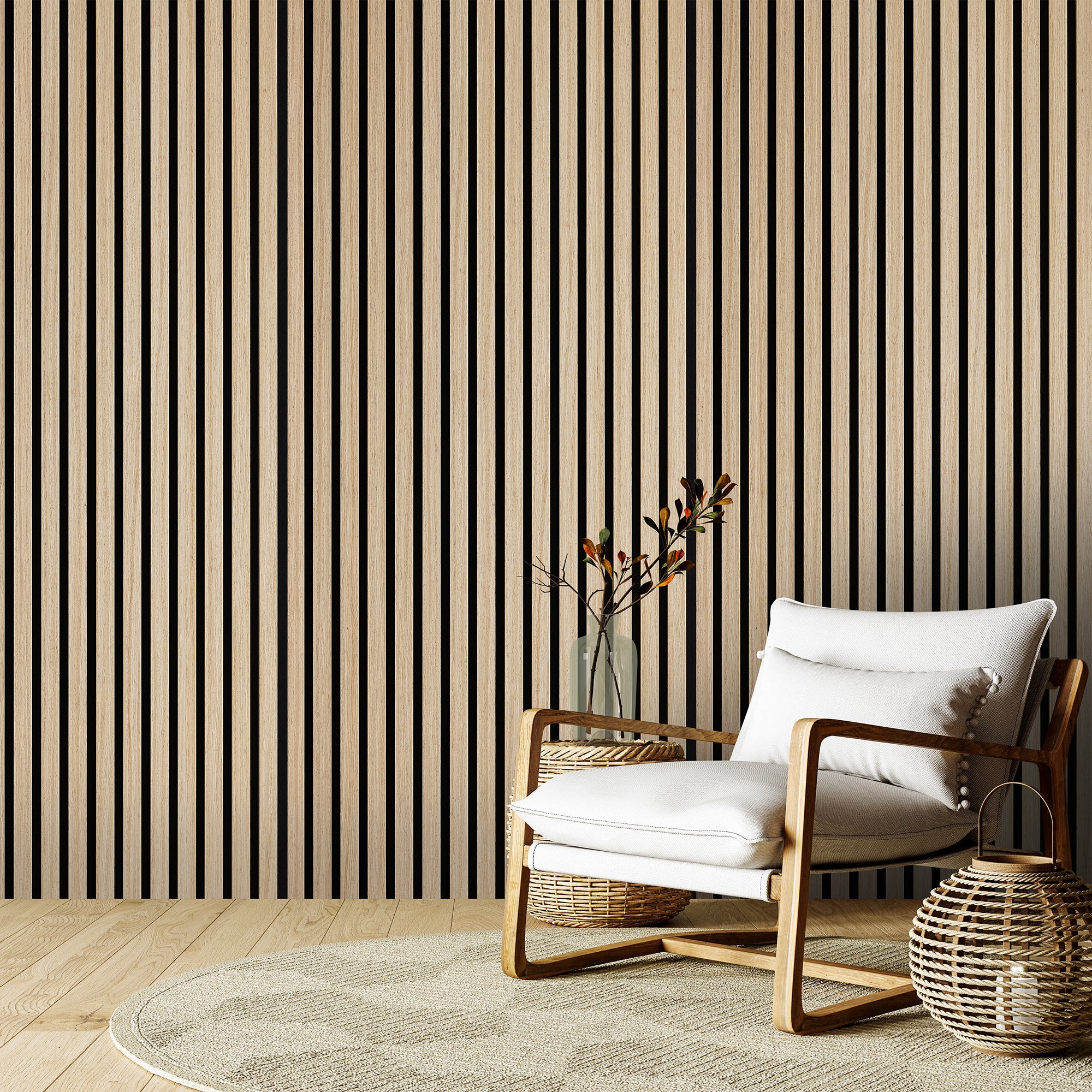 Natural Oak Acoustic Slat Wall Panel